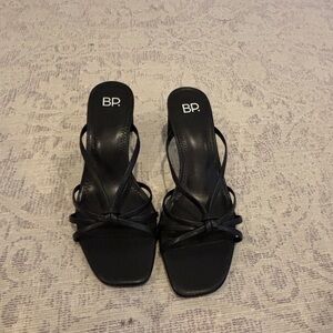 BP Black Strappy Heels for Women